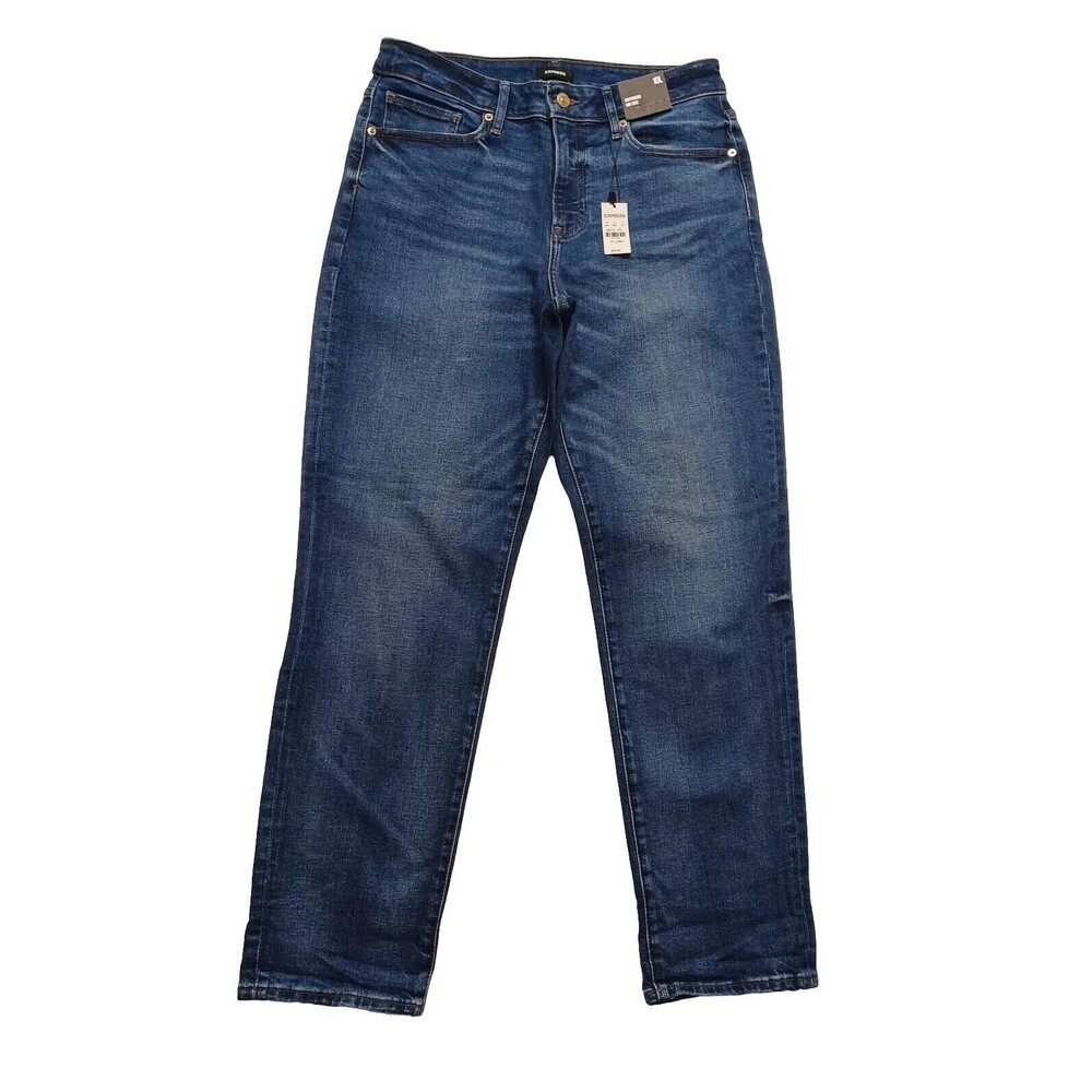 Express Boyfriend Mid Rise Women's Stretch Jeans Size 10 Long